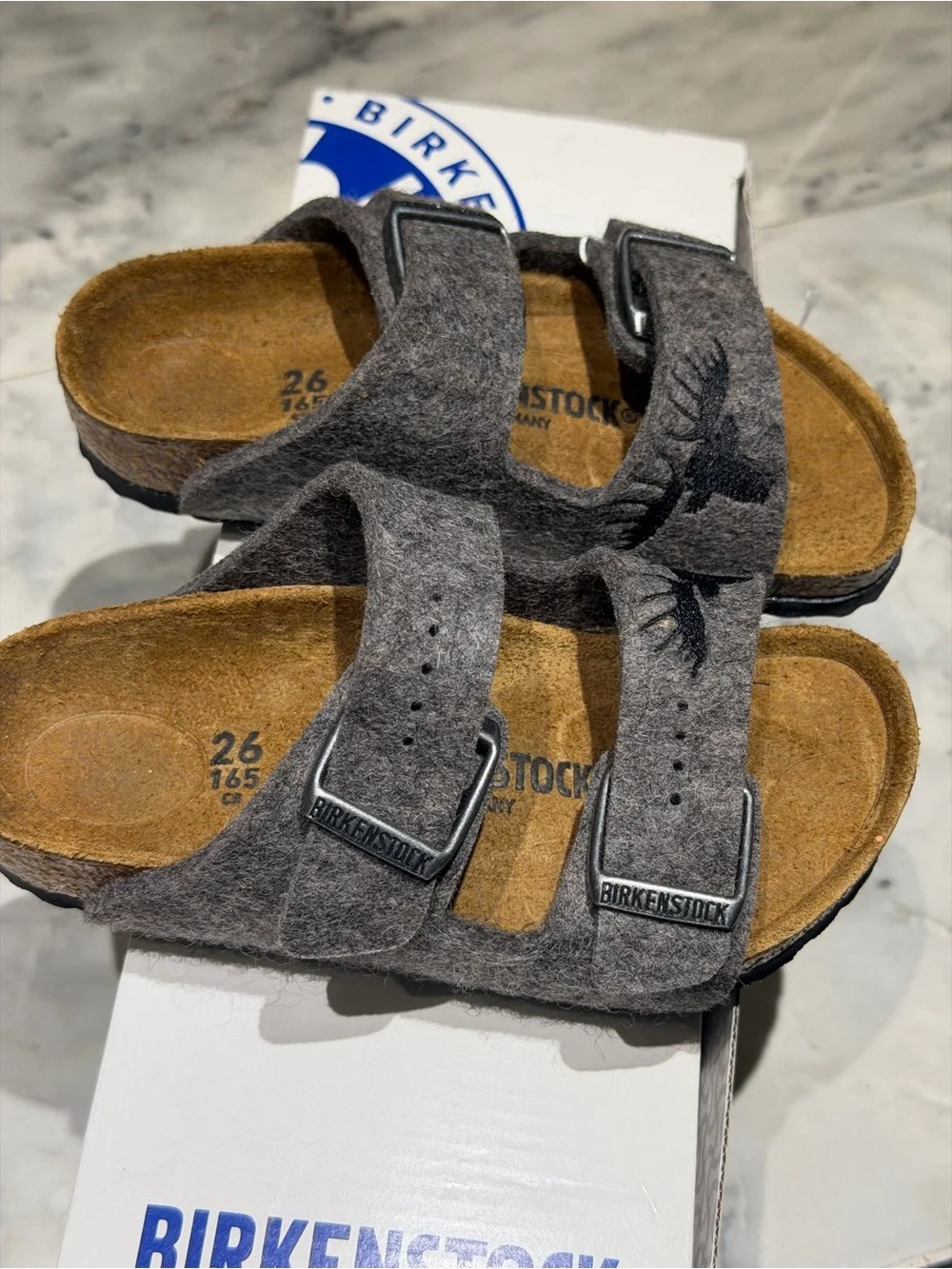Birkenstock Arizona Kids Gray elk Buckle Sandals